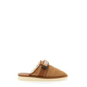 SUICOKE Shearling Lined Mules Men Beige Sandals